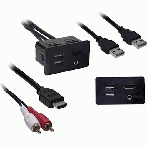 USB/AUX/HDMI Knockout Replacement Panel for Vehicles Black AX-FDUSBAUX - Best Buy