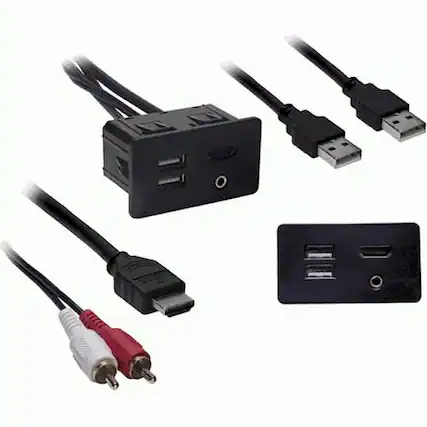 Front. Metra - USB Adaptor for Select 2015-2020 Ford F-150 - Black.