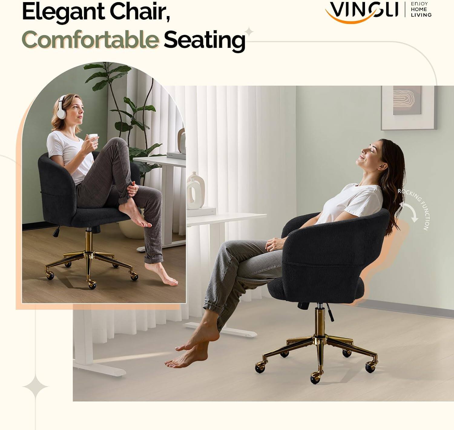 Elegant Chair, Comfortable Seating

ENJOY VINGLI LIVING HOME ROCKING FUNCTION