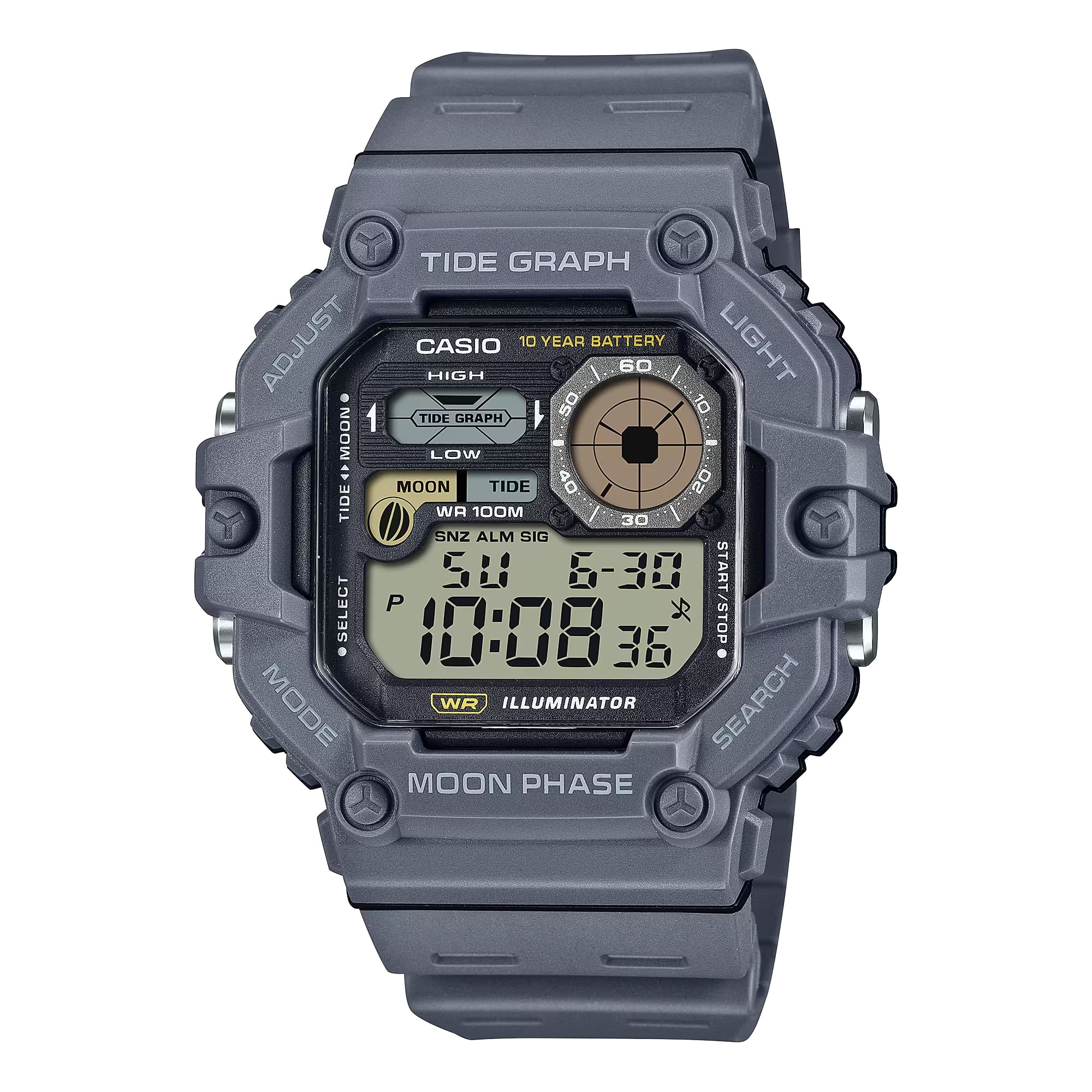 Casio - Men's Digital Watch with Resin Band - WS-1700H-8AVCF - Gray
