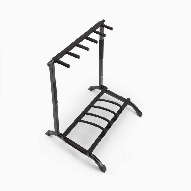 Alt View 4. On Stage Stands - On-Stage GS7561 Five-Space Foldable Multi-Guitar Rack (Storage and Display for 5 Acoustic, Electric, and Bass Guitars, - Black.