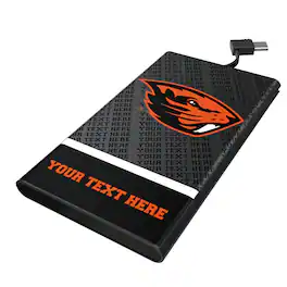 Keyscaper - Oregon State Beavers Personalized Endzone Plus 5000mAh Flat Powerbank - Black