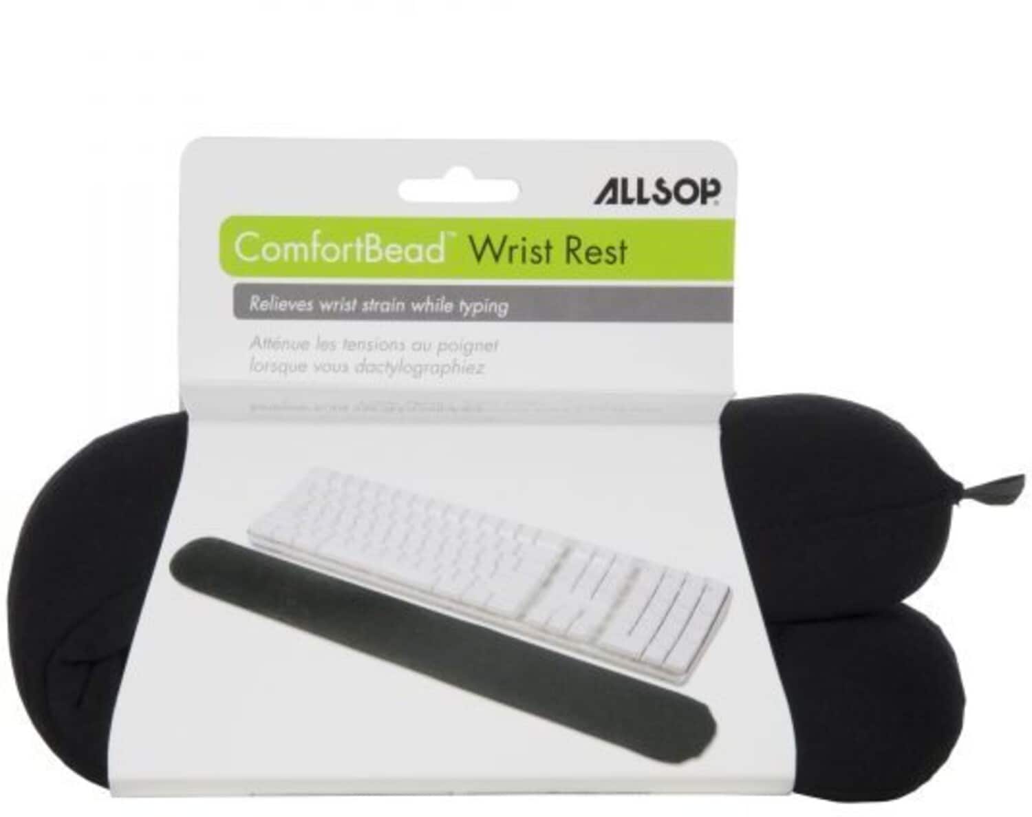 Allsop - 29809 ComfortBead Wrist Rest for Keyboards Ergonomic Stress Relief (Black) - COMPUTER ACCESS - Multicolor
