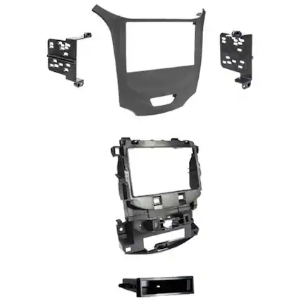 Front. Metra - Dash Kit for Select 2016-2020 Chevrolet Cruze DIN - Matte Black.