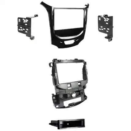 Front. Metra - Dash Kit for Select 2016-2018 Chevrolet Cruze - Black High Gloss.