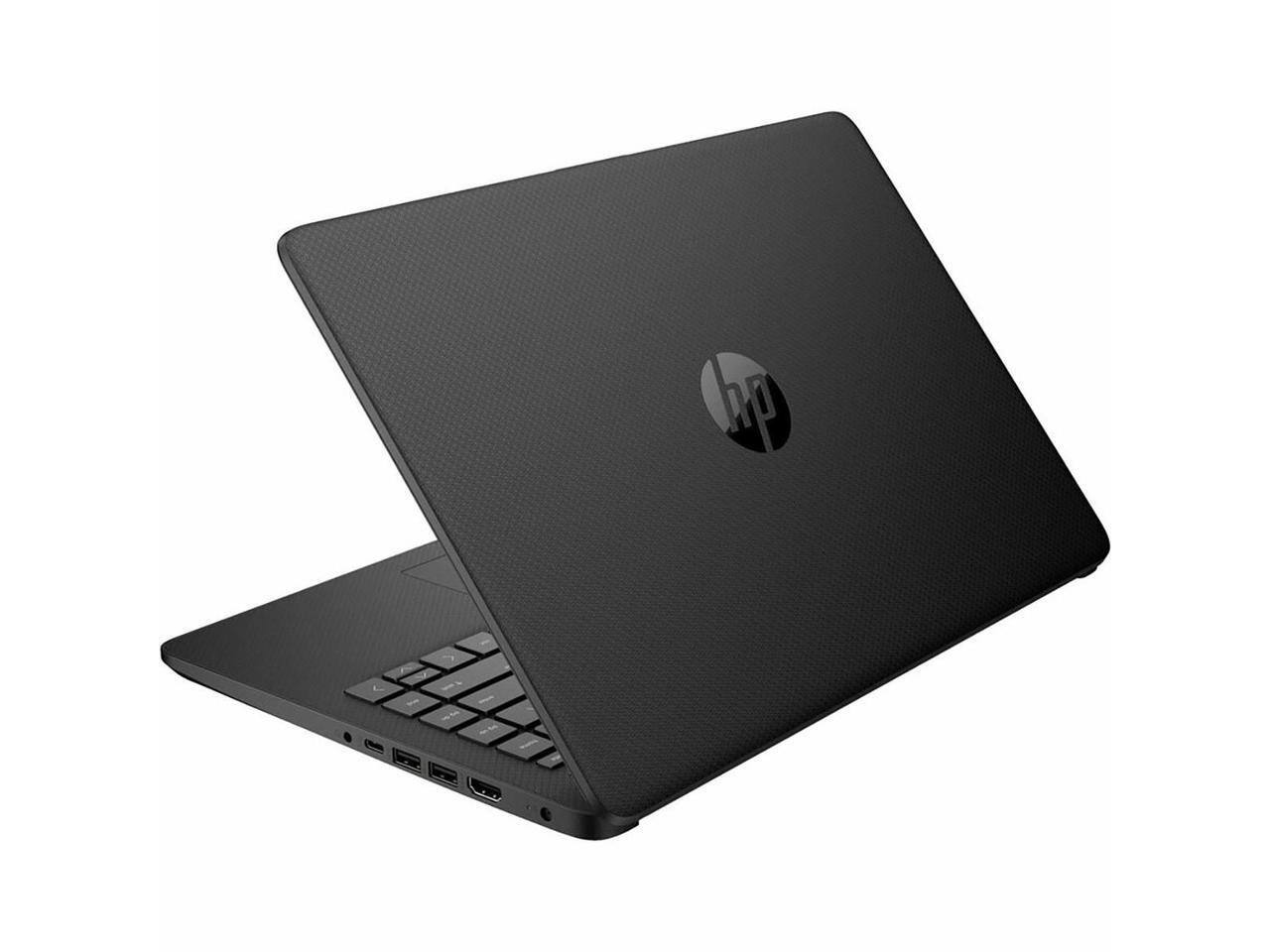 Alt View 10. HP - HP 14-dq3110nr 14" HD Laptop, Intel Celeron N4500 1.1GHz, 4GB RAM, 64GB eMMC, Windows 11 Home S Mode, Jet Black - Jet Black.