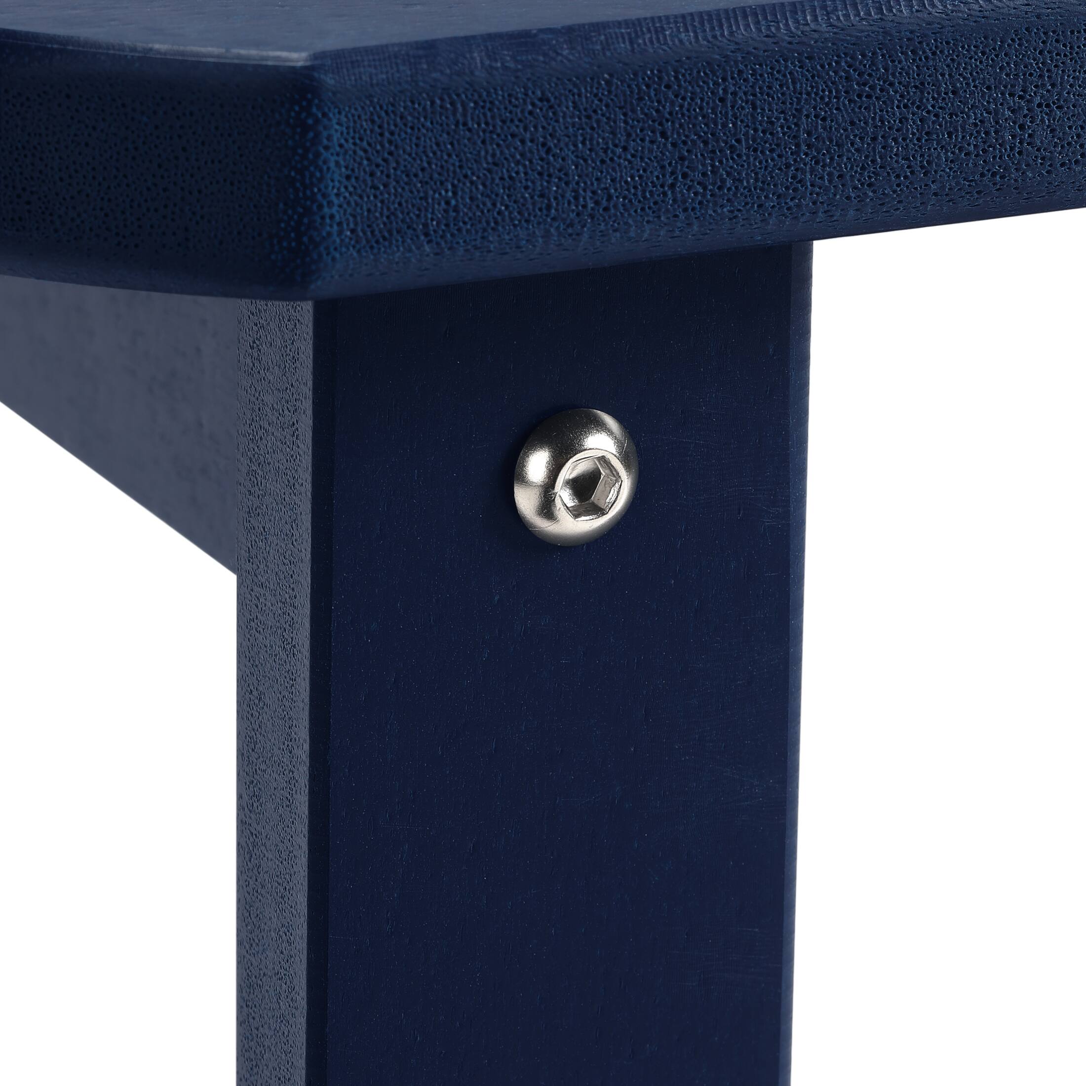 Alt View 4. WestinTrends - WestinTrends Aruba 2-Tier Outdoor HDPE Modern Adirondack Square Patio Side Table - Navy Blue.