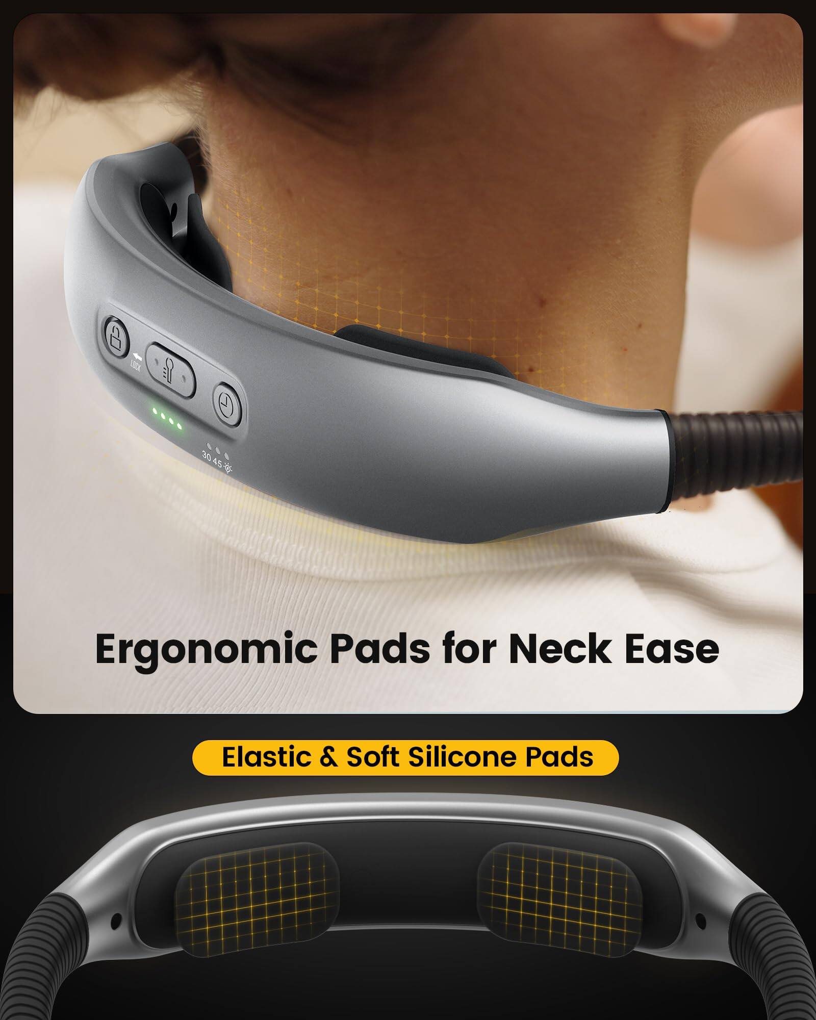 Ergonomic Pads for Neck Ease

Elastic & Soft Silicone Pads