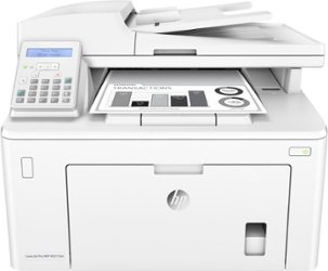 HP - LaserJet Pro MFP M227fdn Black-and-White All-In-One Laser Printer - White - Front_Zoom
