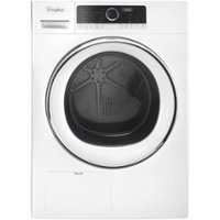 Whirlpool - 4.3 Cu. Ft. Stackable Electric Dryer with Steam and Wrinkle Shield - White - Front_Zoom