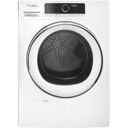 Whirlpool - 4.3 Cu. Ft. Stackable Electric Dryer with Steam and Wrinkle Shield - White - Front_Zoom