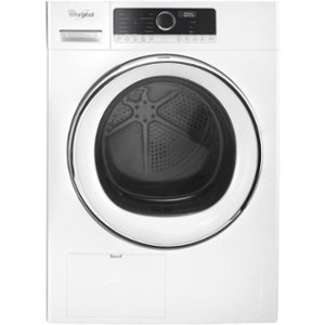 Whirlpool - 4.3 Cu. Ft. 10-Cycle Compact Heat Pump Electric Dryer with Wrinkle Shield - White