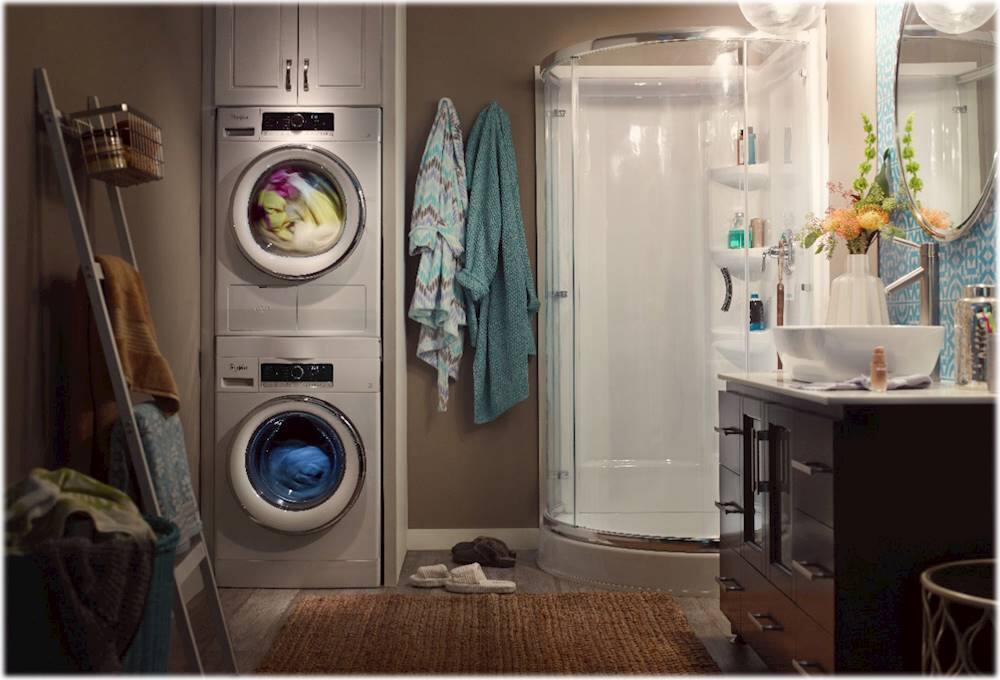 Alt View 13. Whirlpool - 4.3 Cu. Ft. Stackable Electric Dryer with Steam and Wrinkle Shield - White.