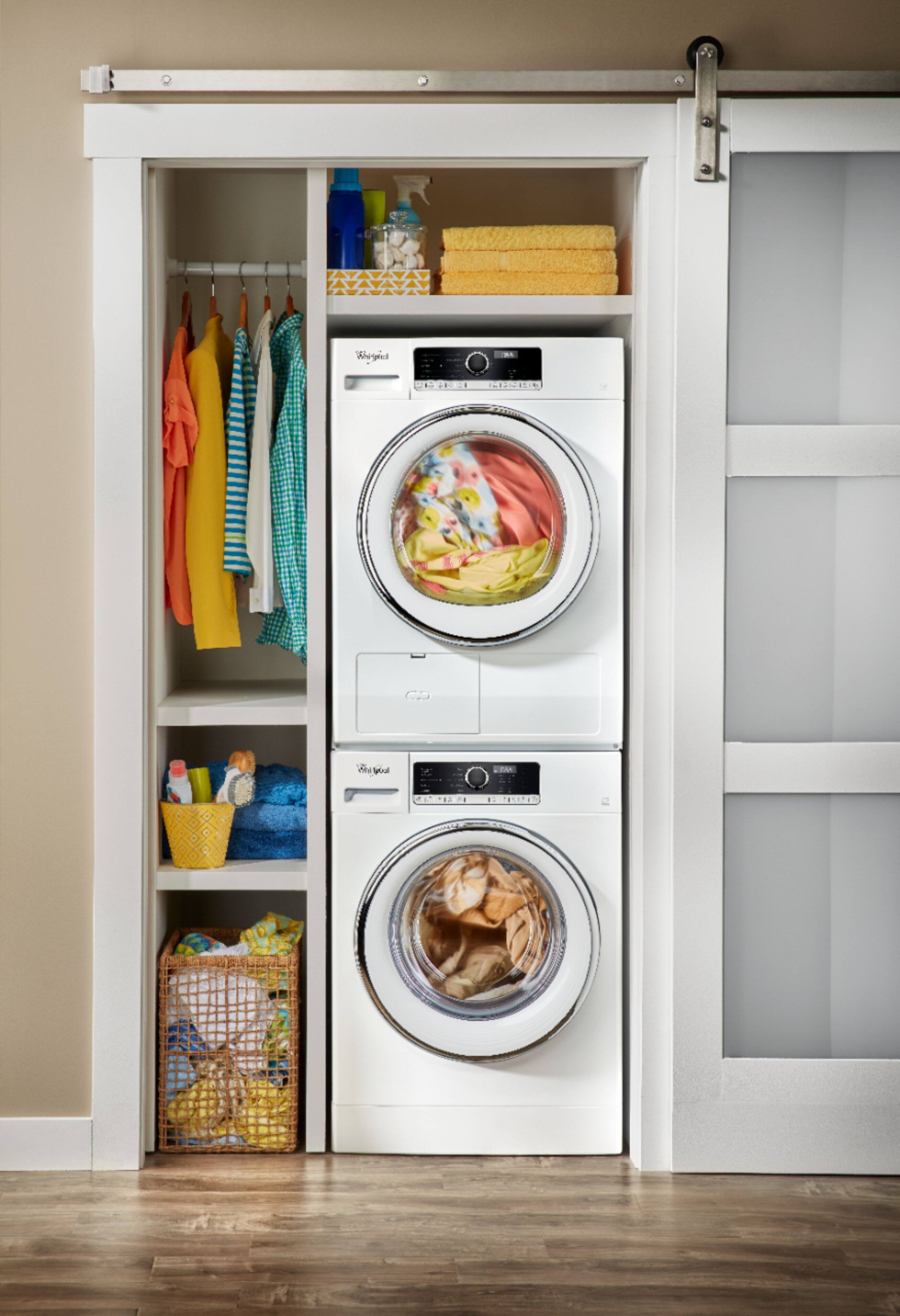 Alt View 14. Whirlpool - 4.3 Cu. Ft. Stackable Electric Dryer with Steam and Wrinkle Shield - White.
