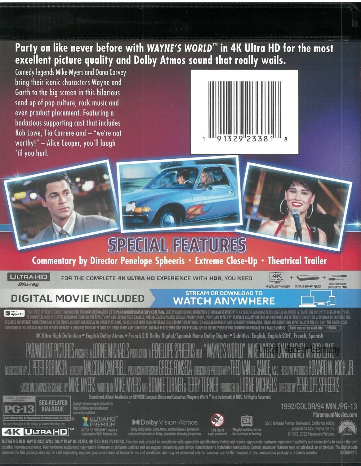 Alt View 1. Wayne's World   - 4K Blu-Ray.