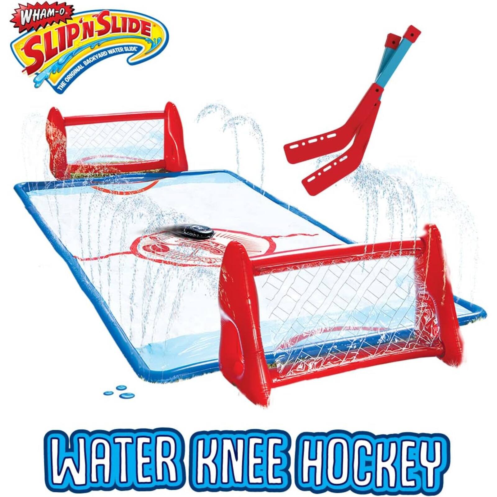 WHAM-O SLIDE SLIP 'N SLIDE  
THE ORIGINAL BACKYARD WATER SLIDE  
1 THE WATER KNEE HOCKEY