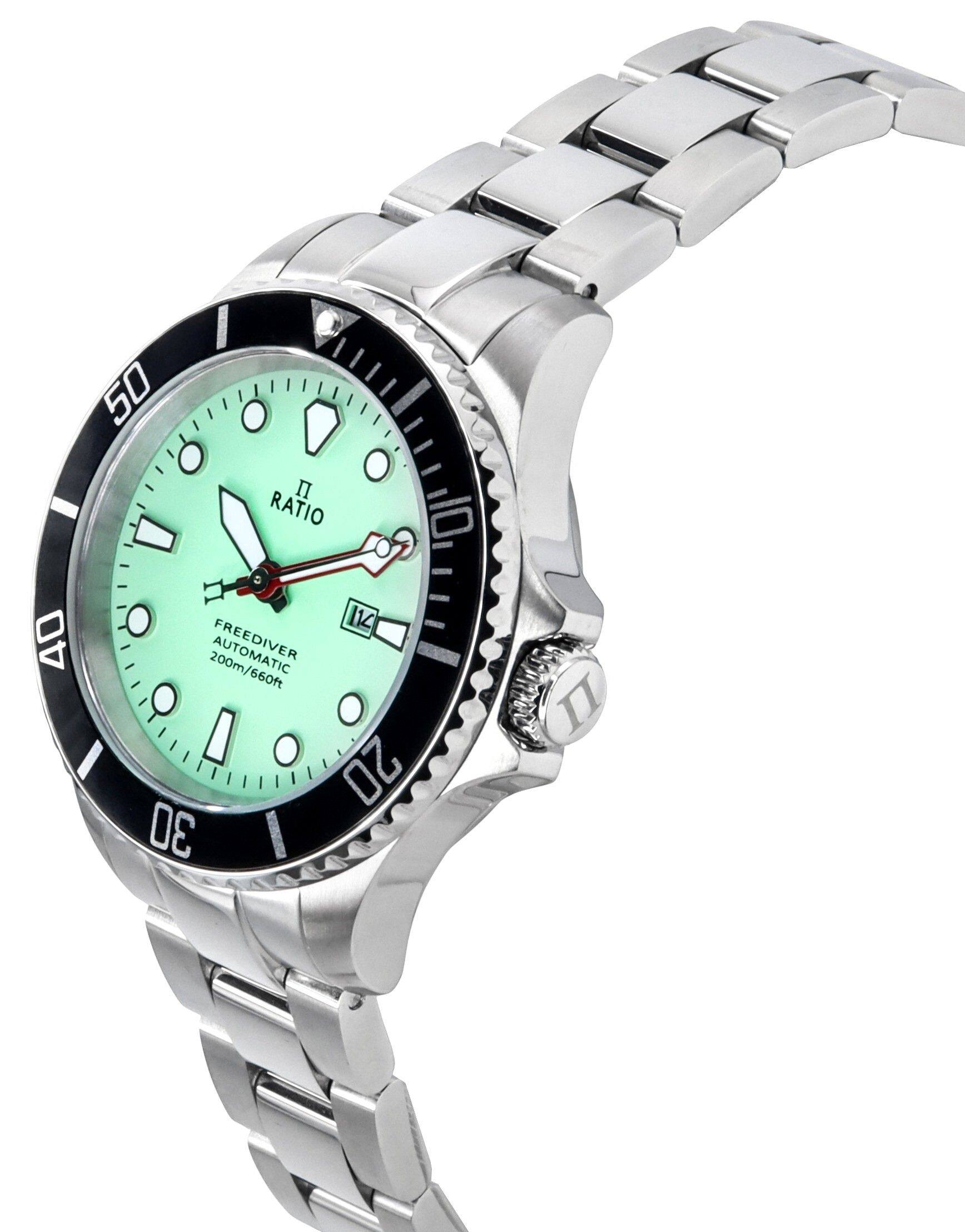 50 40 30 20 10 0 RATIO FREEDIVER AUTOMATIC 200m/660ft