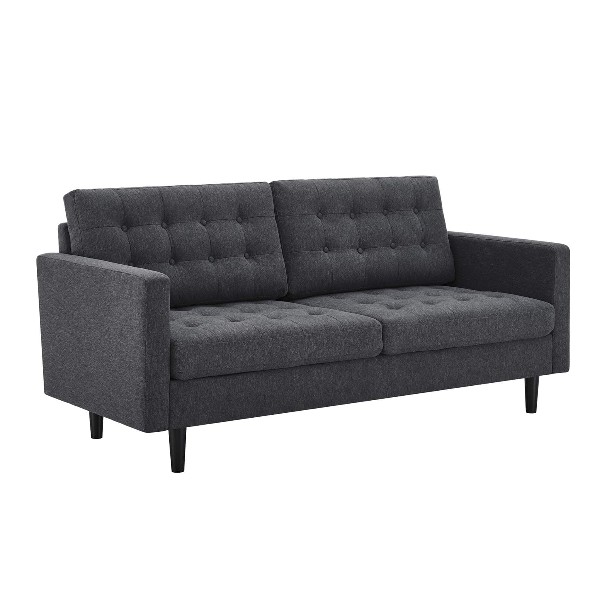 Angle. Modway - Exalt Tufted Fabric Sofa by Modway - Charcoal.