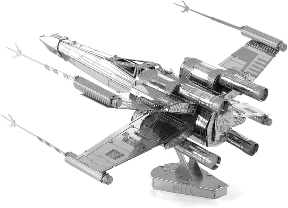 Front. Metal Earth - Metal Earth Star Wars X-Wing Fighter 3D Metal Model Kit Fascinations - Silver.