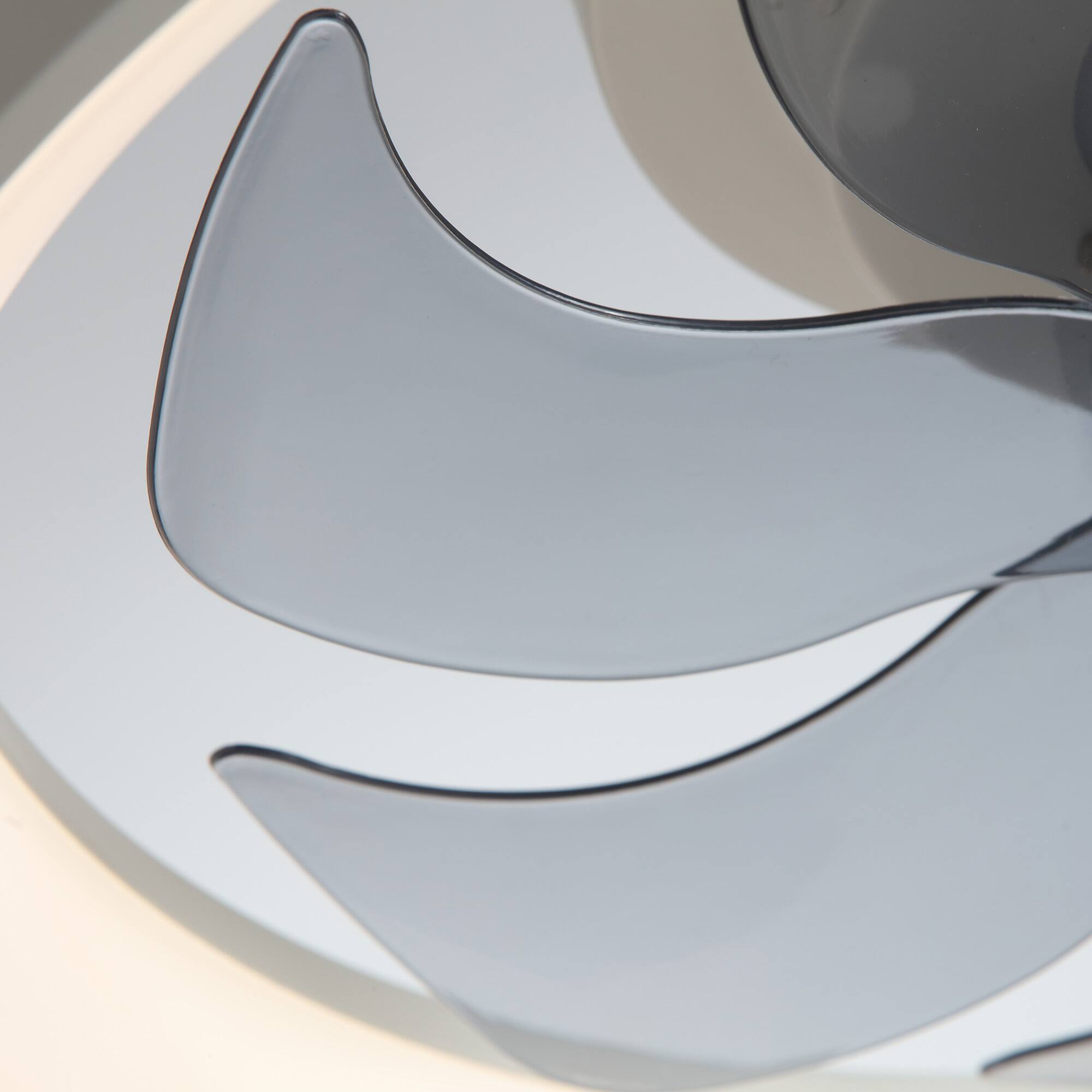 Alt View 6. Siljoy - 20 inch White Modern Flush Mount Ceiling Fan with Lights and Remote Control Included (7blades) - White.