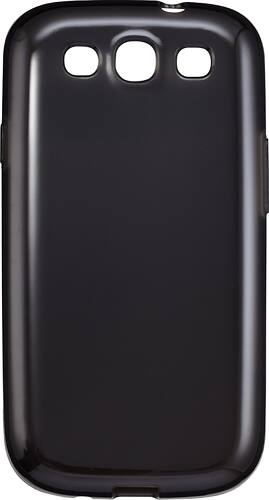 Front. Rocketfish™ - Silicone Skin for Samsung Galaxy S III Cell Phones - Smoke.