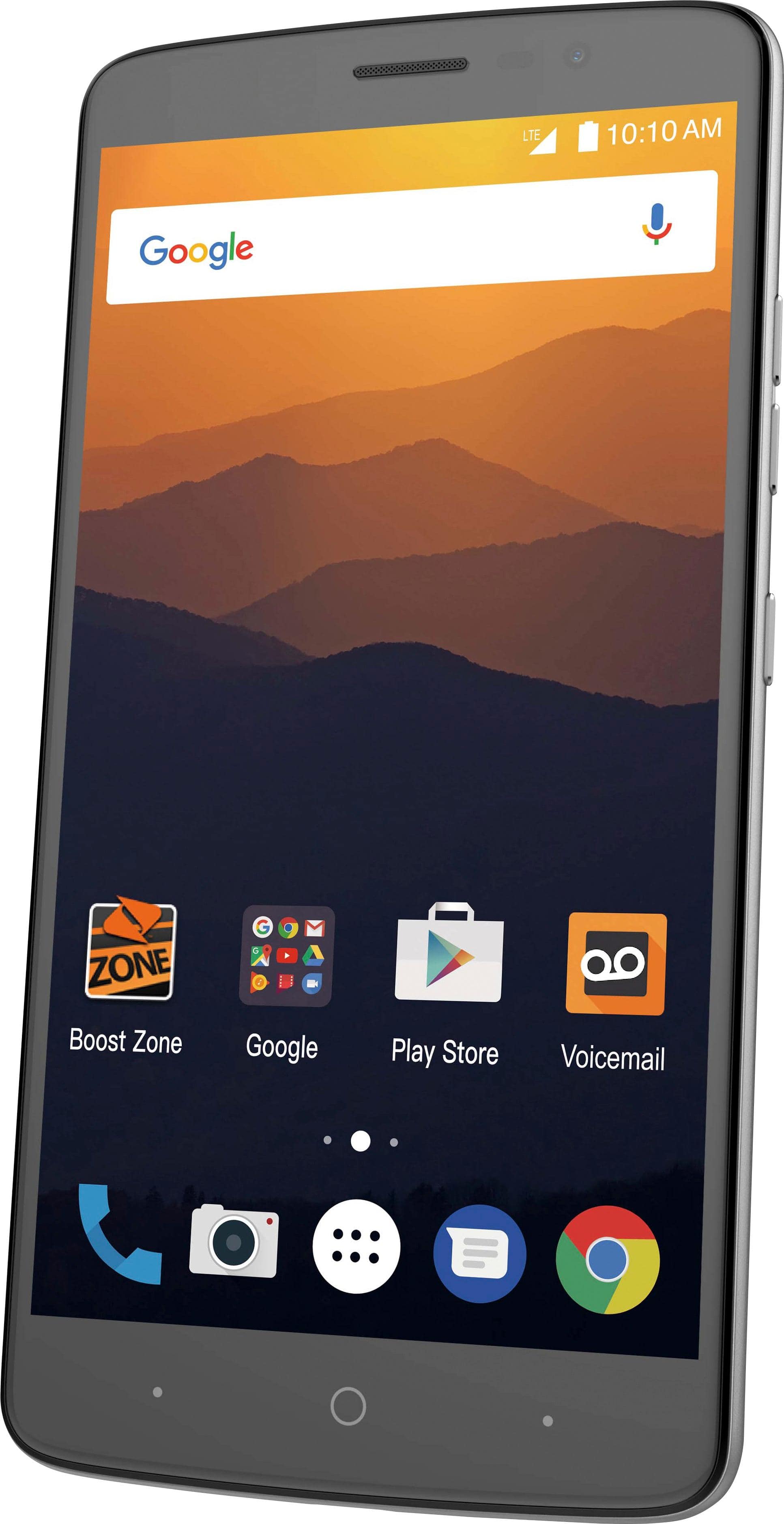 Left. Boost Mobile - ZTE Max XL 4G LTE with 16 GB Memory Prepaid Cell Phone.