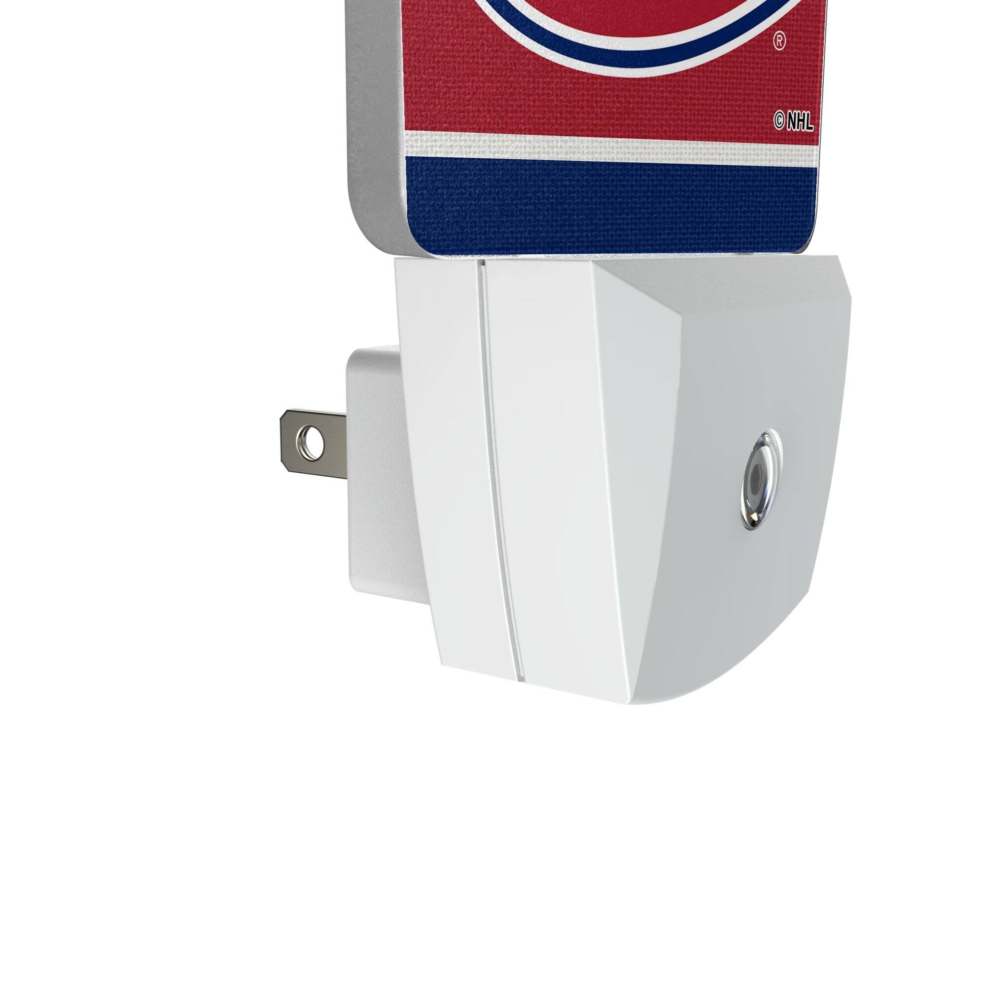 Alt View 2. Keyscaper - Montreal Canadiens Stripe Design Nightlight 2-Pack - Multicolor.