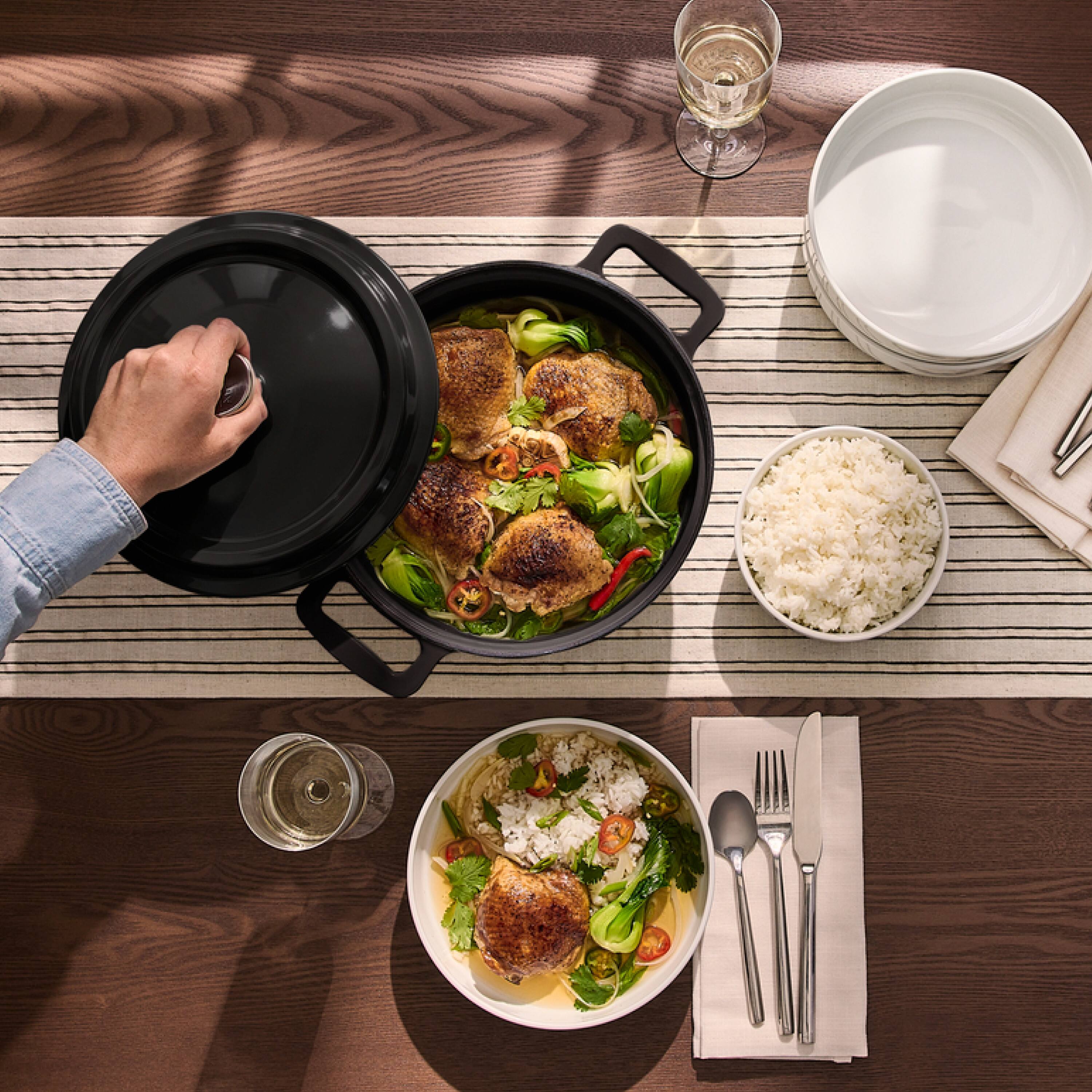 Alt View 10. All Clad - All-Clad 5 Quart Stainless Steel Electric Dutch Oven, 1200W, Silver - Silver.