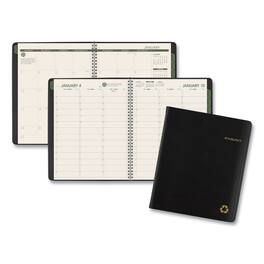 AT-A-GLANCE - Recycled Weekly Vertical Column Format Appointment Book 8.75 x 7 Black Cover 12 Month Jan to Dec 2026