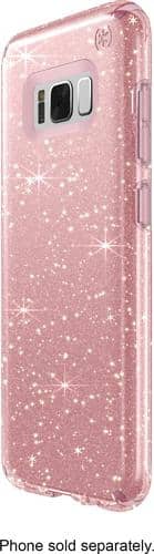 Speck - Presidio Case for Samsung Galaxy S8 - Clear/gold/rose pink - Larger Front