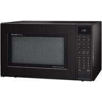 Sharp - Carousel 1.5 Cu. Ft. Mid-Size Microwave - Black - Front_Zoom