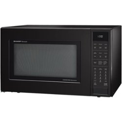 Sharp - Carousel 1.5 Cu. Ft. Mid-Size Microwave - Black - Front_Zoom