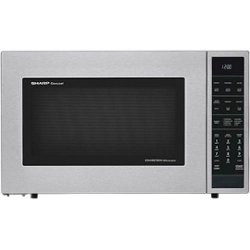 Sharp - Carousel 1.5 Cu. Ft. Mid-Size Microwave - Silver - Front_Zoom