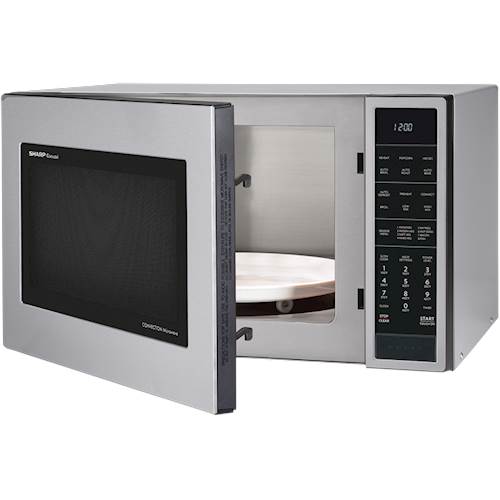 Sharp Carousel 1.5 Cu. Ft. Mid-Size Microwave Silver SMC1585BS - Best Buy