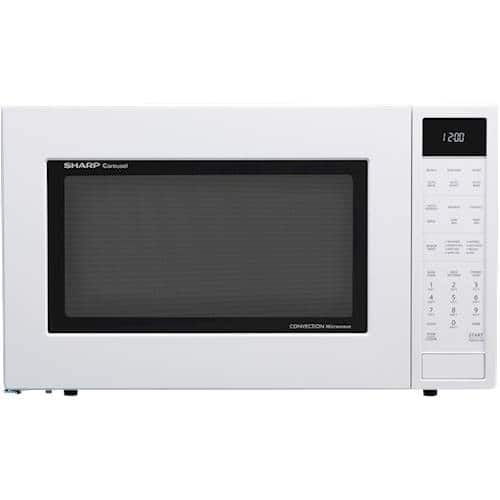 Sharp - Carousel 1.5 Cu. Ft. Mid-Size Microwave - White - Front_Zoom