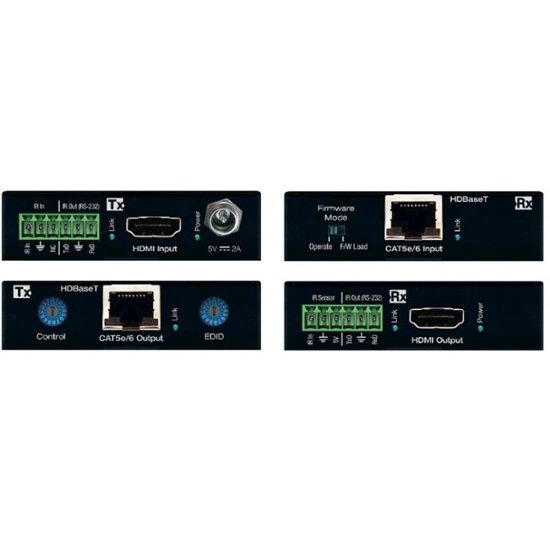 Key Digital XO Series HDBaseT Cat5e/6 Tx and Rx HDMI Extenders Black