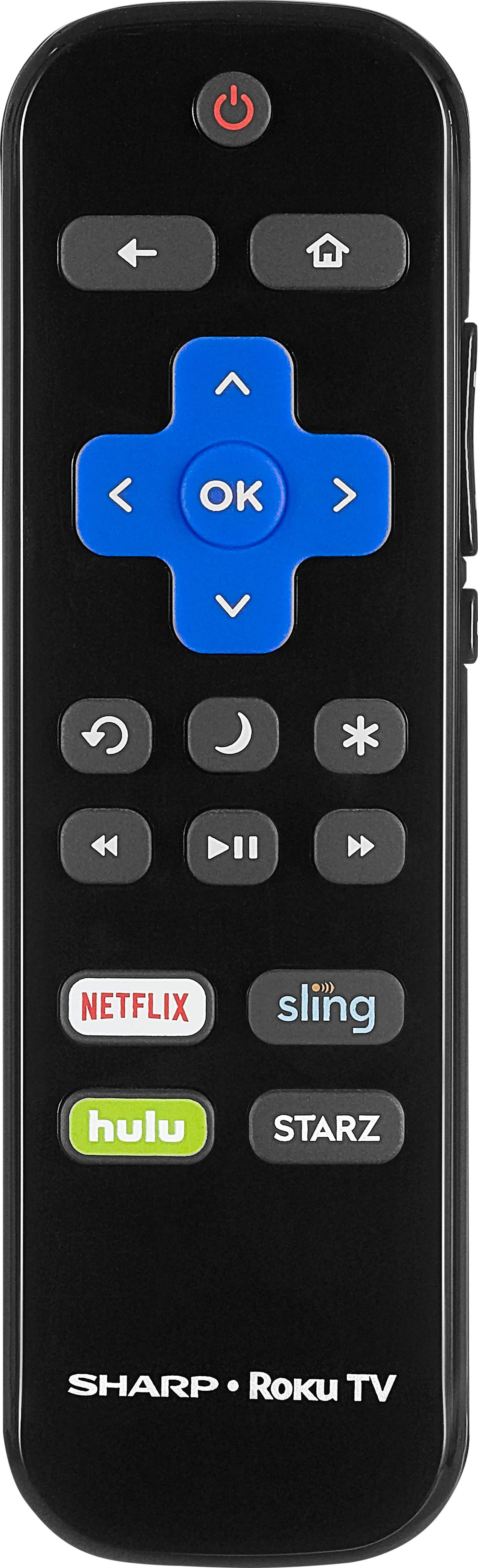 Remote Control. Sharp - 32" Class - LED - 720p - Smart - HDTV Roku TV - Black.