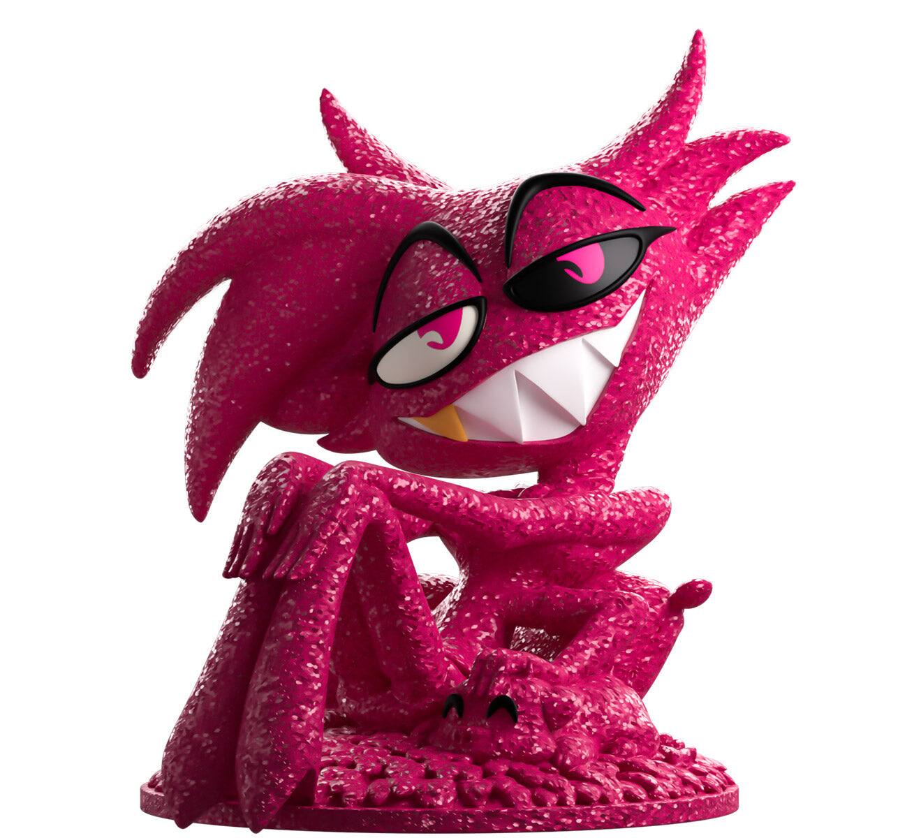 Alt View 1. Youtooz - Hazbin Hotel: Glitter Angel Dust Vinyl Figure #15 Shopverse Exclusive.