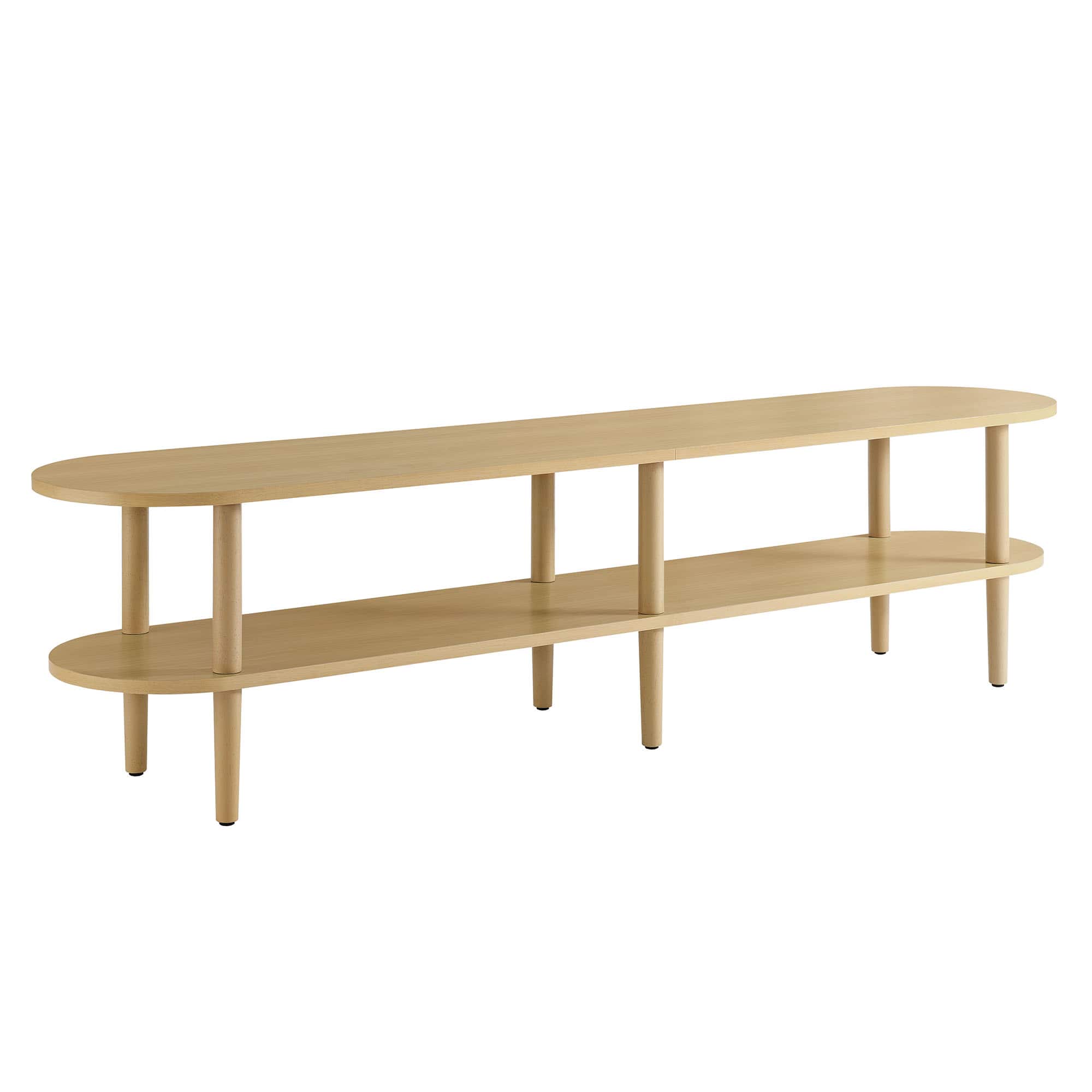 Torus Oval Wood TV Stand by Modway - Light Oak