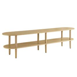 Torus Oval Wood TV Stand by Modway - Light Oak