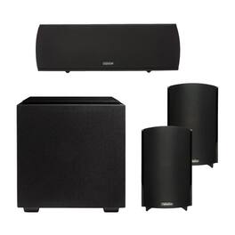 Pair of Definitive Technology ProMonitor 800-2-Way | Easy-Mounting and Descend DN8 500 Wat Peak 8 Inch Subwoofer Bundle - Black