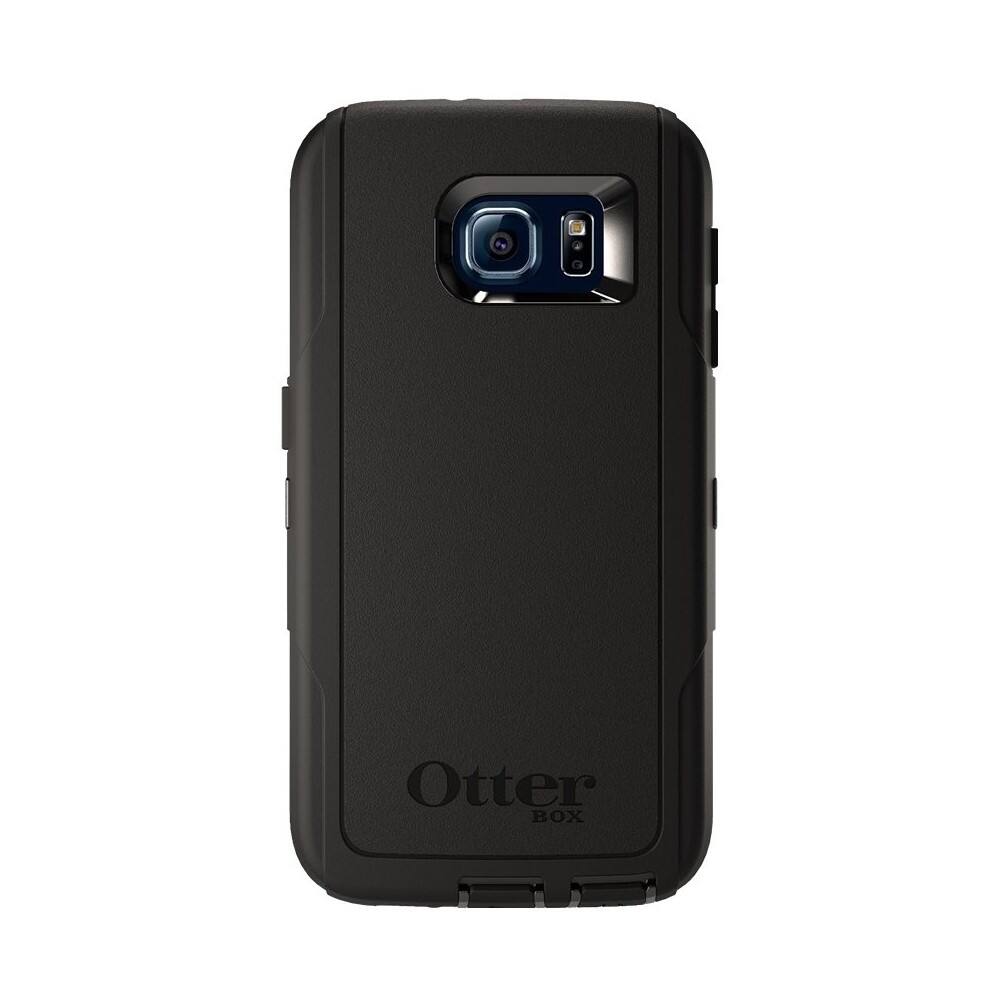 Front. Otterbox - Defender Series Case for Samsung Galaxy S6 - Black.