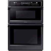 Samsung - 30" Microwave Combination Wall Oven with Steam Cook and WiFi - Black stainless steel - Front_Zoom