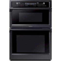 Samsung - 30" Microwave Combination Wall Oven with Steam Cook and WiFi - Black Stainless Steel - Front_Zoom
