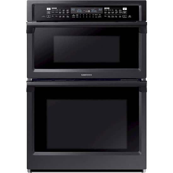 Samsung 30 Microwave Combination Wall Oven With Steam Cook And Wifi Fingerprint Resistant Black Stainless Steel Nq70m6650dg Best Buy