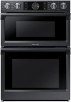 Samsung - 30" Microwave Combination Wall Oven with Flex Duo, Steam Cook and WiFi - Black Stainless Steel - Front_Zoom