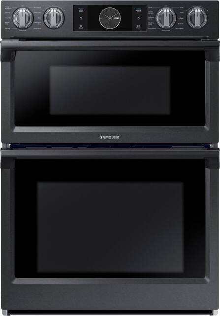 Samsung 30 Microwave Combination Wall Oven With Flex Duo Steam Cook And Wifi Fingerprint Resistant Black Stainless Steel Nq70m7770dg Best Buy