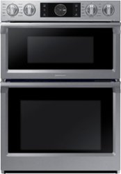 Samsung - 30" Microwave Combination Wall Oven with Flex Duo, Steam Cook and WiFi - Stainless Steel - Front_Zoom