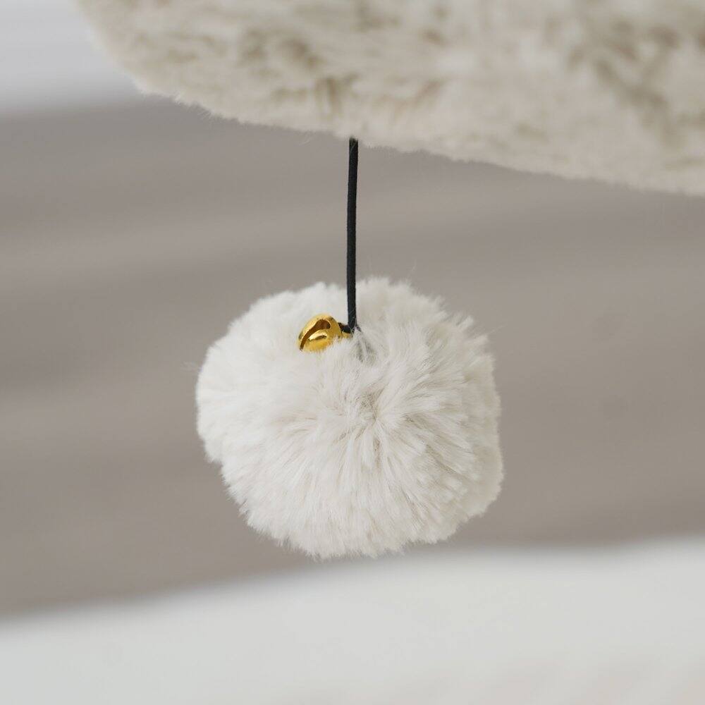 Alt View 5. PetPals - Minimalistic Fished Shaped Cat Perch - 28"H, 2 Level, Medium, Space Needle - White.