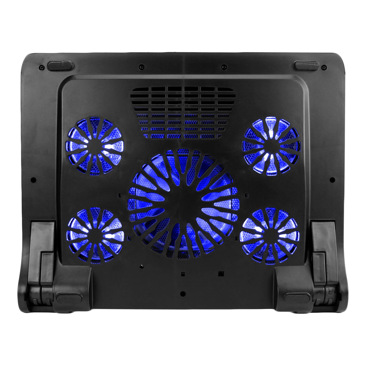 Alt View 4. ENHANCE - Laptop Cooling Stand - 1 x 1264 RPM Fan & 4 x 2630 RPM Fans - 3 Adjustable Height Settings - Up to 17" - Blue.